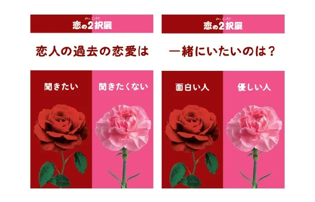 恋愛に関する二択質問パネル