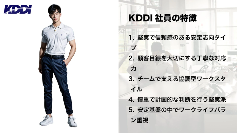 KDDI 社員の特徴