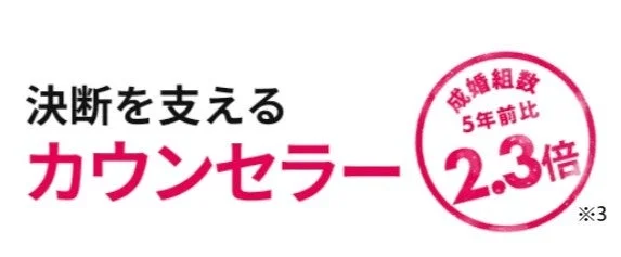 成婚組数5年前比2.3倍